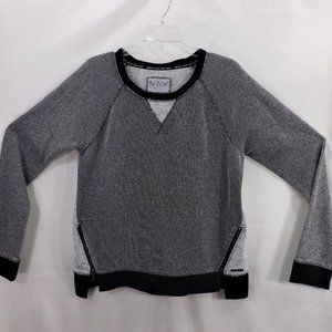 NWOT Andrew Marc MNY Alluringly Androgynous w Zipper Sides Sweatshirt Pullover L